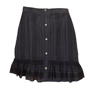 Loft NWT button front fit and flair skirt Eyelet detail size 6